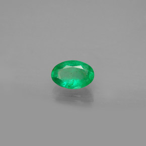Émeraude vert naturelle coupe ovale, 0,39 ct, SI