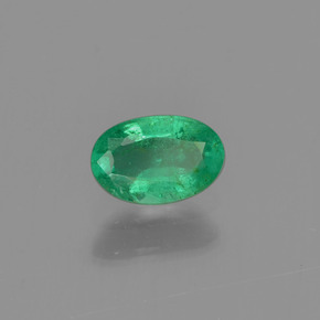 Émeraude vert naturelle coupe ovale, 0,46 ct, SI