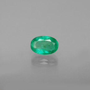 Émeraude vert naturelle coupe ovale, 0,47 ct, SI