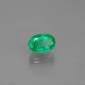 Émeraude vert naturelle coupe ovale, 0,58 ct, SI