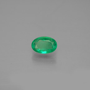 Émeraude vert naturelle coupe ovale, 0,40 ct, SI