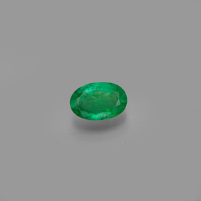 Émeraude vert naturelle coupe ovale, 0,40 ct, SI