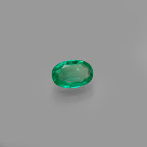 Émeraude vert naturelle coupe ovale, 0,38 ct, SI