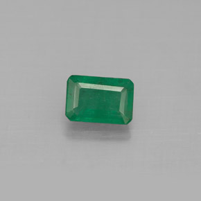 Émeraude vert naturelle taille émeraude, 0,63 ct, SI-I1
