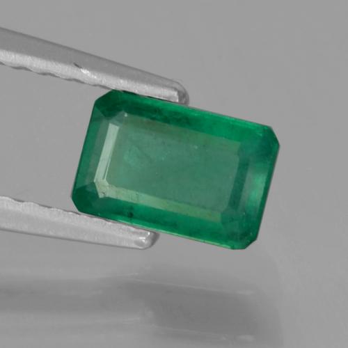 Émeraude vert naturelle taille émeraude, 0,57 ct, SI-I1