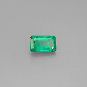 Émeraude vert naturelle taille émeraude, 0,41 ct, SI