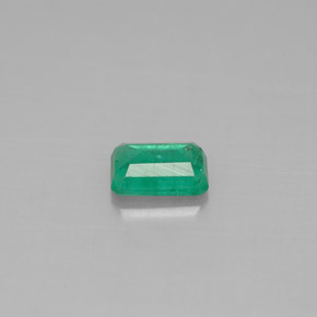 Émeraude vert naturelle taille émeraude, 0,54 ct, SI-I1