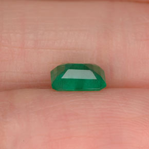 Émeraude vert naturelle taille émeraude, 0,45 ct, SI-I1