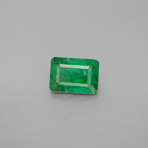 Émeraude vert naturelle taille émeraude, 1,04 ct, SI-I1