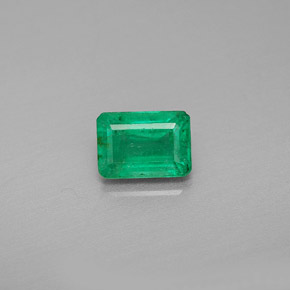 Émeraude vert naturelle taille émeraude, 1,04 ct, VS-SI