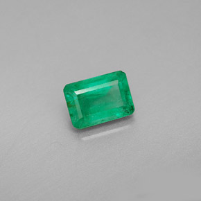 Émeraude vert naturelle taille émeraude, 1,04 ct, VS-SI