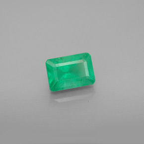 Émeraude vert naturelle taille émeraude, 1,22 ct, VS-SI