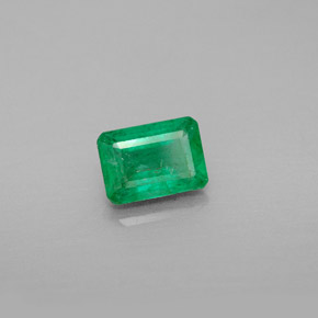 Émeraude vert naturelle taille émeraude, 0,92 ct, VS-SI