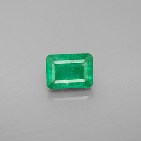 Émeraude vert naturelle taille émeraude, 1,18 ct, VS-SI