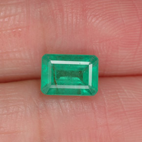 Émeraude vert naturelle taille émeraude, 0,95 ct, SI