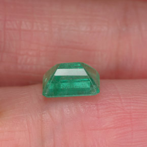 Émeraude vert naturelle taille émeraude, 0,95 ct, SI