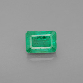 Émeraude vert naturelle taille émeraude, 1,13 ct, SI