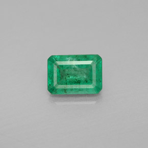 Émeraude vert naturelle taille émeraude, 1,03 ct, SI