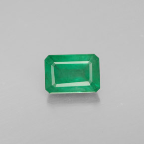 Émeraude vert naturelle taille émeraude, 1,01 ct, VS-SI