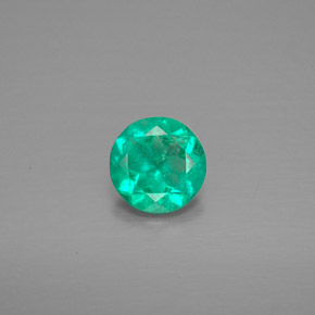 Émeraude vert naturelle coupe roude, 0,57 ct, VS-SI