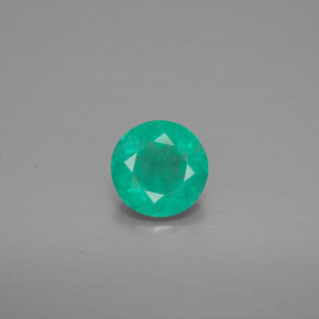 Émeraude vert naturelle coupe roude, 0,61 ct, VS-SI