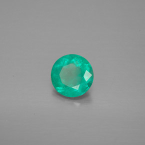 Émeraude vert naturelle coupe roude, 0,61 ct, VS-SI