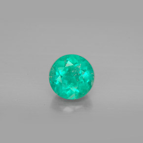 Émeraude Vert naturelle Coupe roude, 1.16 ct, VS-SI