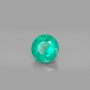 Émeraude Vert naturelle Coupe roude, 1.16 ct, VS-SI