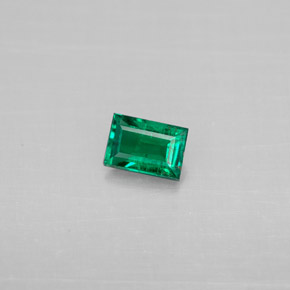 Émeraude vert naturelle baguette, 0,25 ct, SI