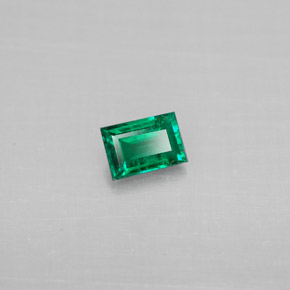 Émeraude vert naturelle baguette, 0,25 ct, SI