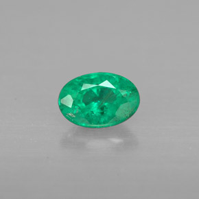 Émeraude vert naturelle coupe ovale, 0,41 ct, VS-SI