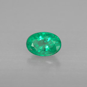 Émeraude vert naturelle coupe ovale, 0,41 ct, VS-SI