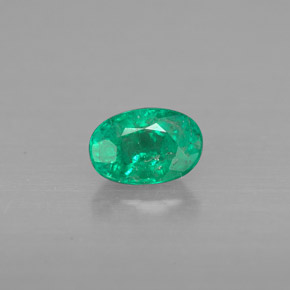 Émeraude vert naturelle coupe ovale, 0,42 ct, VS-SI
