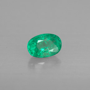 Émeraude vert naturelle coupe ovale, 0,42 ct, VS-SI