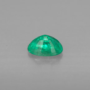 Émeraude vert naturelle coupe ovale, 0,42 ct, VS-SI