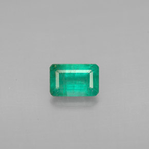 Émeraude vert naturelle taille émeraude, 0,58 ct, VS-SI