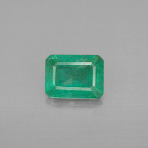 Émeraude vert naturelle taille émeraude, 1,17 ct, VS-SI