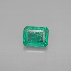 Émeraude vert naturelle taille émeraude, 1,12 ct, VS-SI