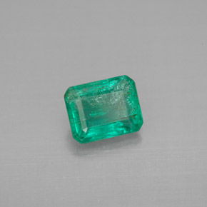 Émeraude vert naturelle taille émeraude, 1,12 ct, VS-SI