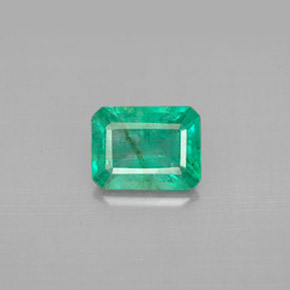 Émeraude vert naturelle taille émeraude, 1,27 ct, VS-SI