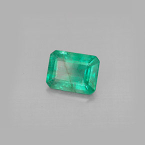 Émeraude vert naturelle taille émeraude, 1,27 ct, VS-SI
