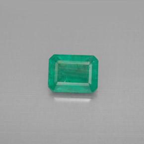 Émeraude vert naturelle taille émeraude, 1,19 ct, VS-SI
