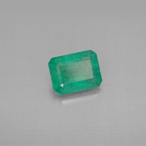 Émeraude vert naturelle taille émeraude, 1,19 ct, VS-SI