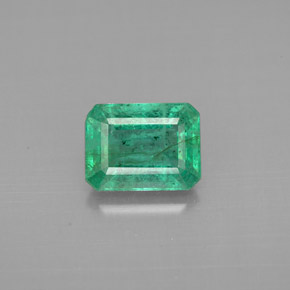 Émeraude vert naturelle taille émeraude, 1,40 ct, VS-SI