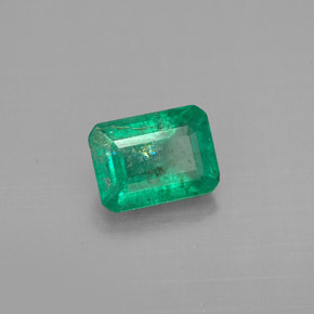 Émeraude vert naturelle taille émeraude, 1,42 ct, VS-SI