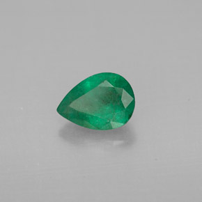 Émeraude Vert naturelle En forme de poire, 0.63 ct, VS-SI