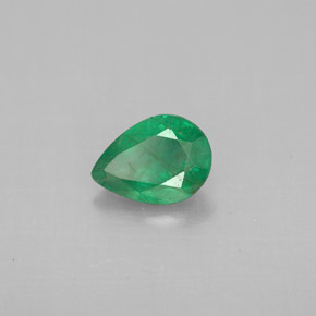 Émeraude vert naturelle en forme de poire, 0,59 ct, VS-SI