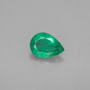 Émeraude vert naturelle en forme de poire, 0,56 ct, VS-SI