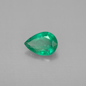 Émeraude vert naturelle en forme de poire, 0,56 ct, VS-SI