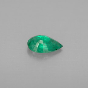 Émeraude vert naturelle en forme de poire, 0,56 ct, VS-SI
